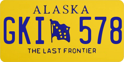 AK license plate GKI578