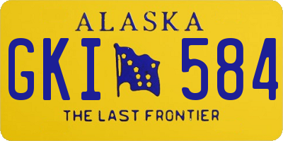 AK license plate GKI584