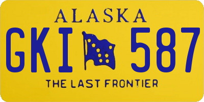 AK license plate GKI587