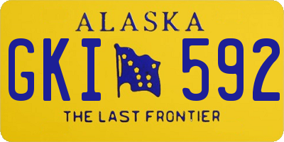 AK license plate GKI592