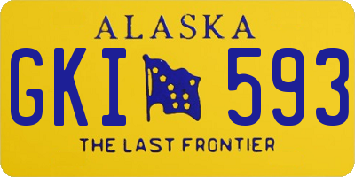 AK license plate GKI593