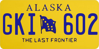 AK license plate GKI602