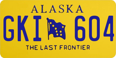 AK license plate GKI604