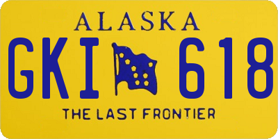 AK license plate GKI618