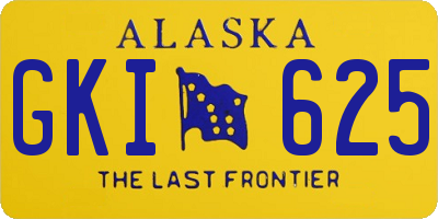 AK license plate GKI625