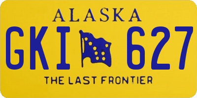 AK license plate GKI627