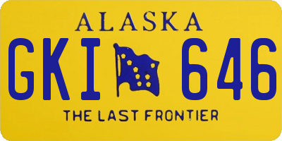 AK license plate GKI646