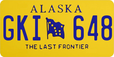 AK license plate GKI648