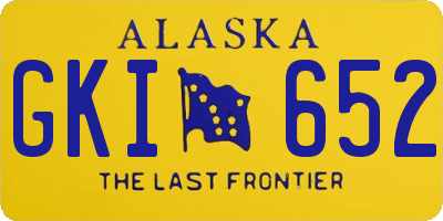 AK license plate GKI652