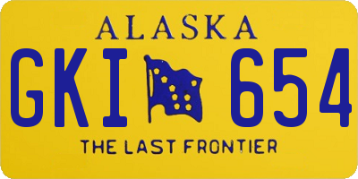 AK license plate GKI654