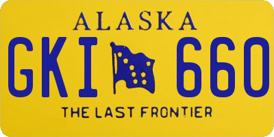 AK license plate GKI660
