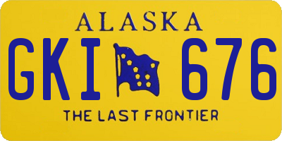 AK license plate GKI676