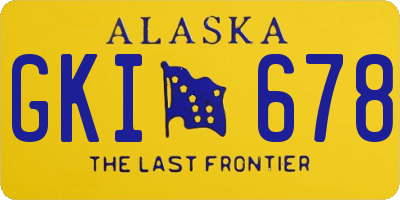 AK license plate GKI678