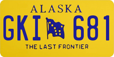 AK license plate GKI681