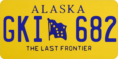 AK license plate GKI682