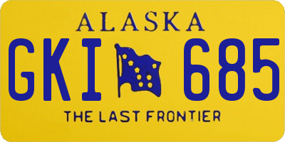 AK license plate GKI685