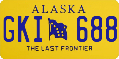 AK license plate GKI688