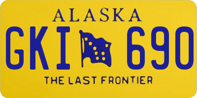 AK license plate GKI690