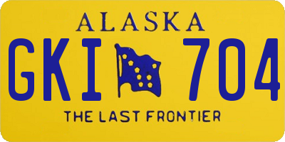 AK license plate GKI704