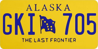 AK license plate GKI705