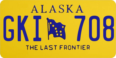 AK license plate GKI708
