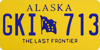 AK license plate GKI713
