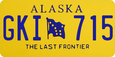 AK license plate GKI715
