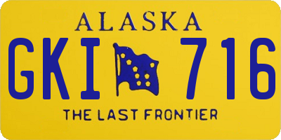 AK license plate GKI716