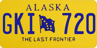 AK license plate GKI720
