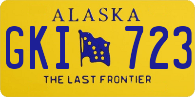 AK license plate GKI723