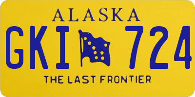 AK license plate GKI724