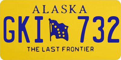 AK license plate GKI732