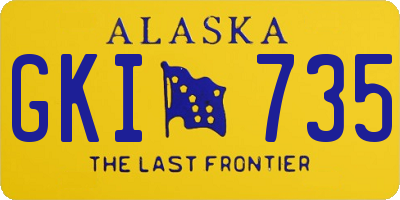 AK license plate GKI735