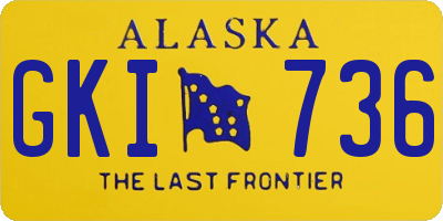 AK license plate GKI736