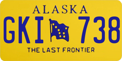 AK license plate GKI738