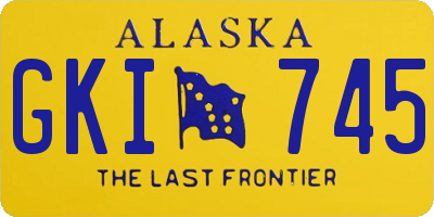 AK license plate GKI745