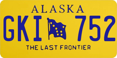 AK license plate GKI752