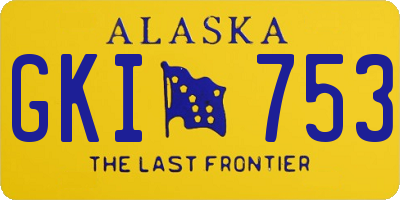 AK license plate GKI753