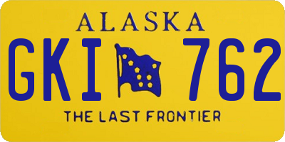 AK license plate GKI762