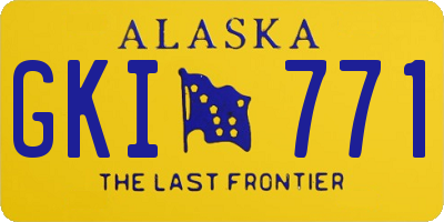 AK license plate GKI771