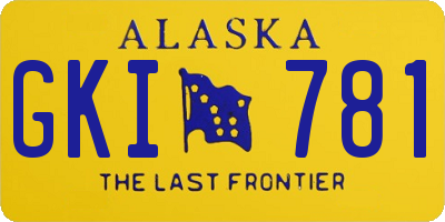 AK license plate GKI781