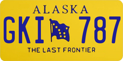 AK license plate GKI787