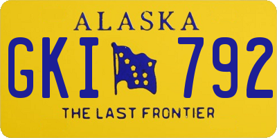 AK license plate GKI792