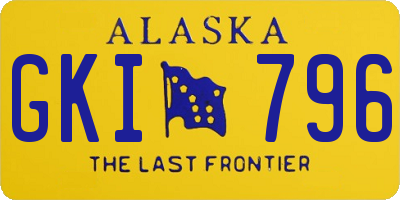 AK license plate GKI796