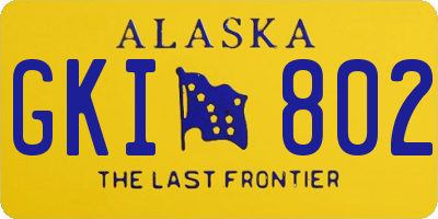 AK license plate GKI802