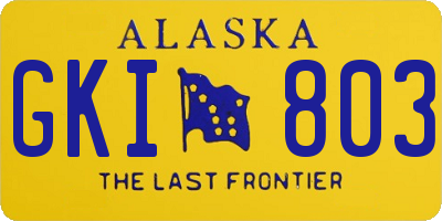 AK license plate GKI803