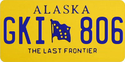 AK license plate GKI806
