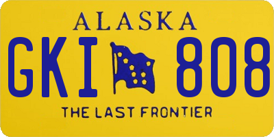 AK license plate GKI808