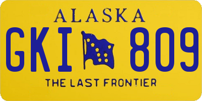 AK license plate GKI809