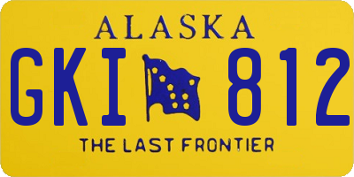 AK license plate GKI812